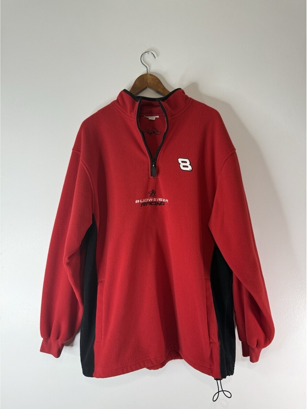 Dale Earnhardt Jr. Men's Sweatshirt 2XL 1/4 Zip Fleece Budweiser Racing